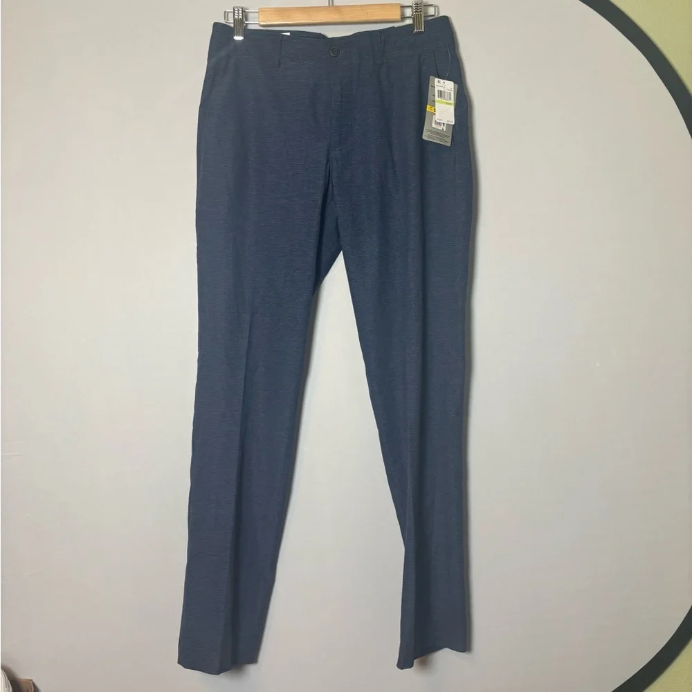 PGA TOURMen's 5 Pocket Heather Golf Pants Peacoat Blue Size 30/32
